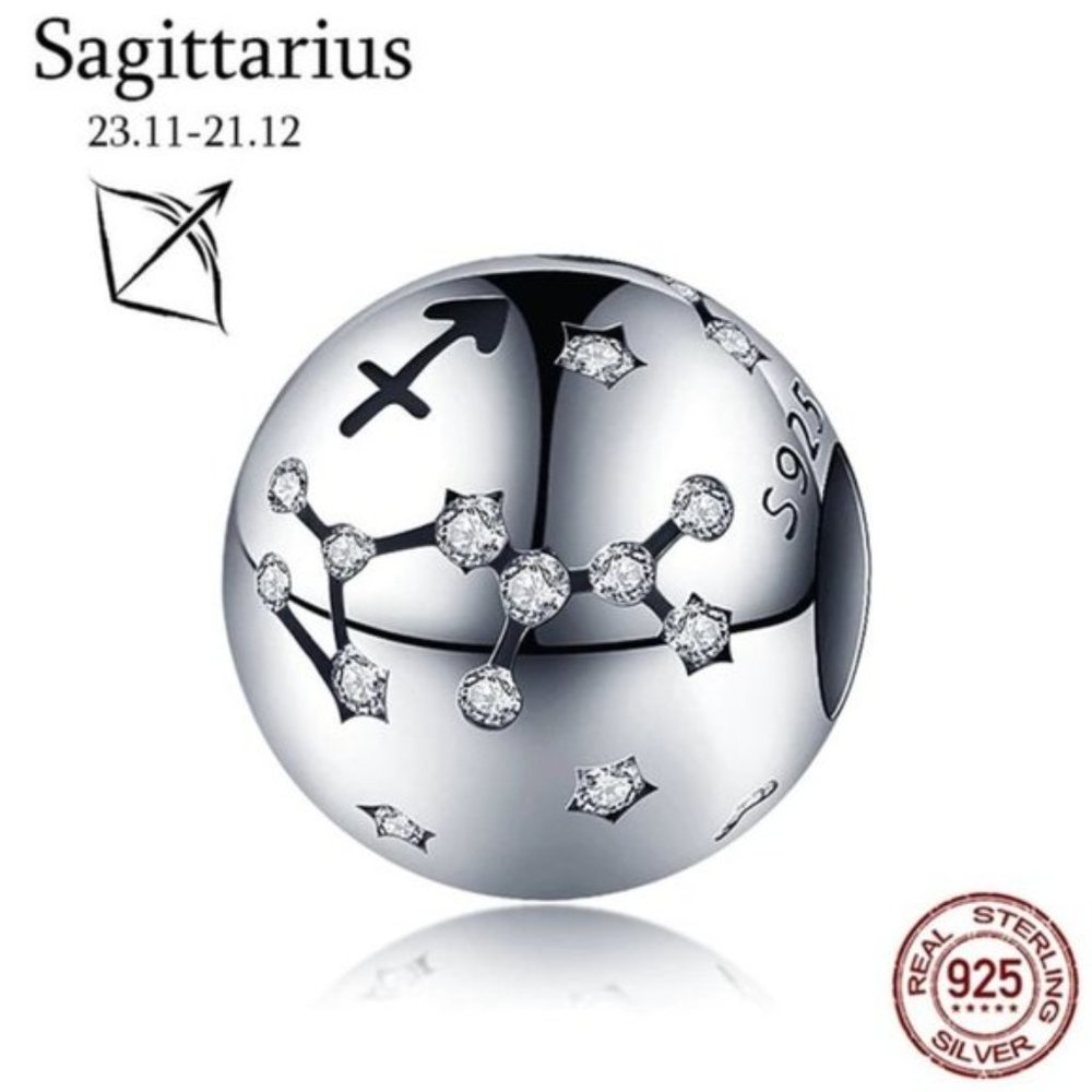 Sterling Silver Sagittarius Zodiac Charm